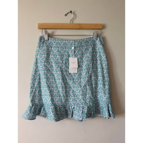 Cami NYC Bia Floral Mini Skirt Women's Turquoise Wallpaper Size: 4 NWT - Picture 2 of 10